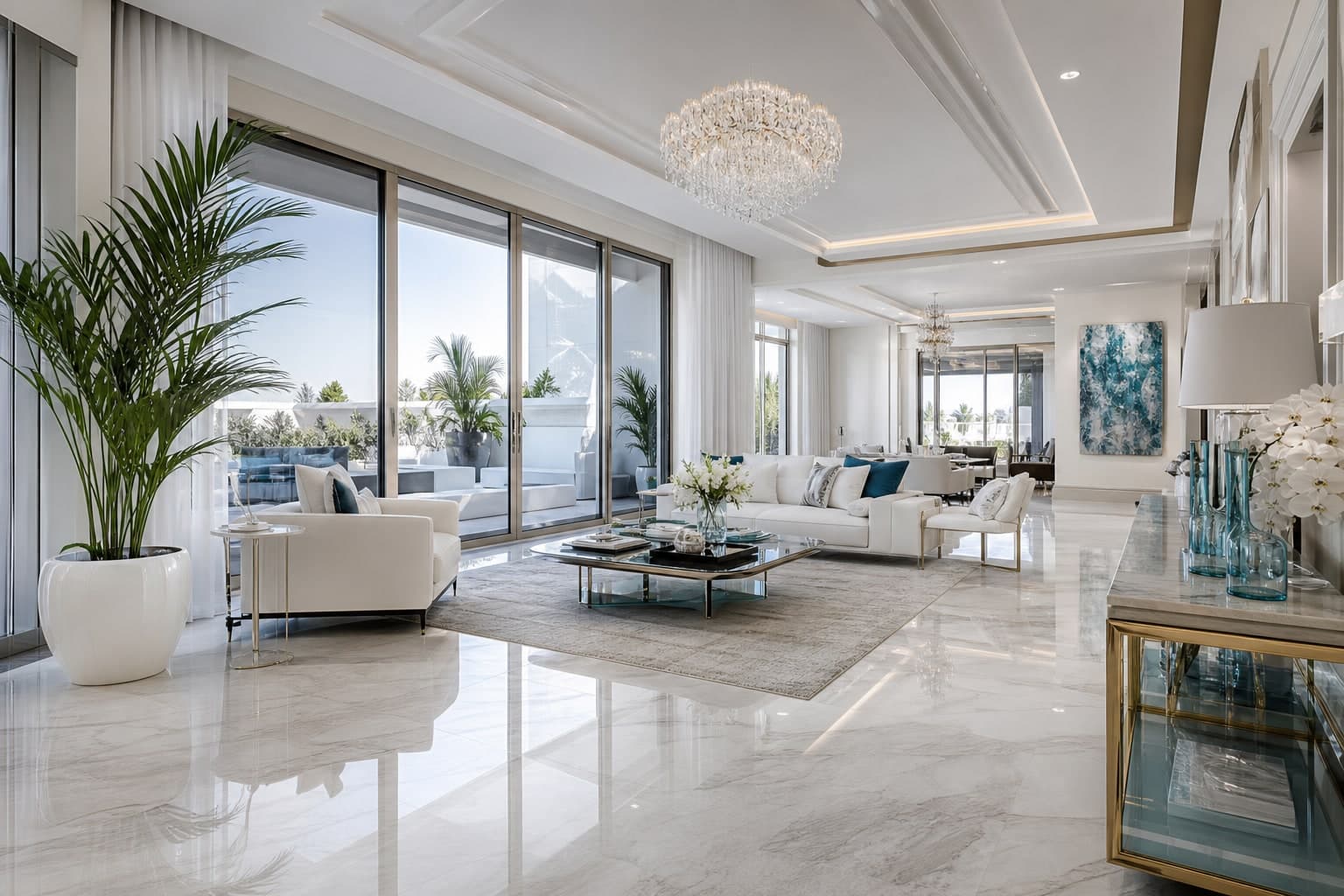 Réalisation premium NettoPro Maroc dans un salon élégant
