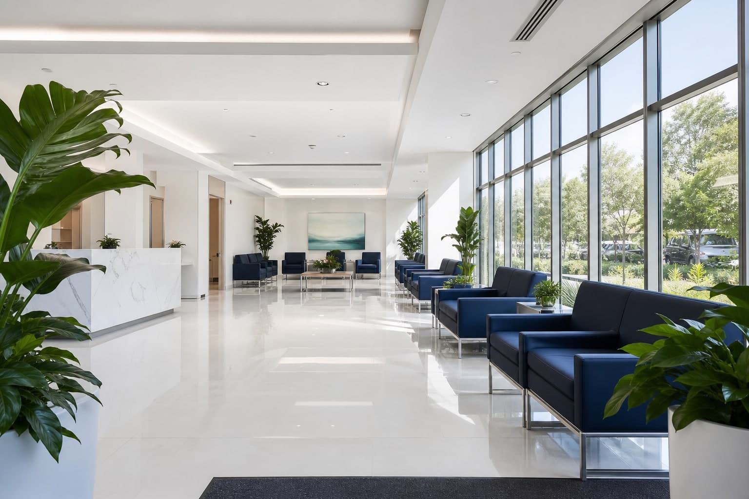 Espace professionnel impeccable et prêt à accueillir les clients